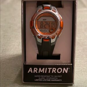 Armitron Orange and Gray Digital Watch